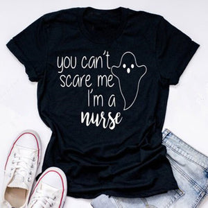 you can't scare me i'm a Nurse Mom t-shirt 2020